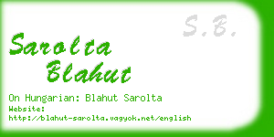 sarolta blahut business card